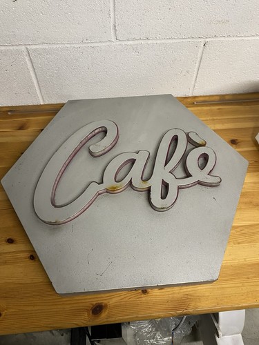 Sechseckiges kaffeeschild - ex,